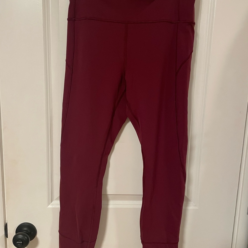 lululemon athletica Maroon Leggings